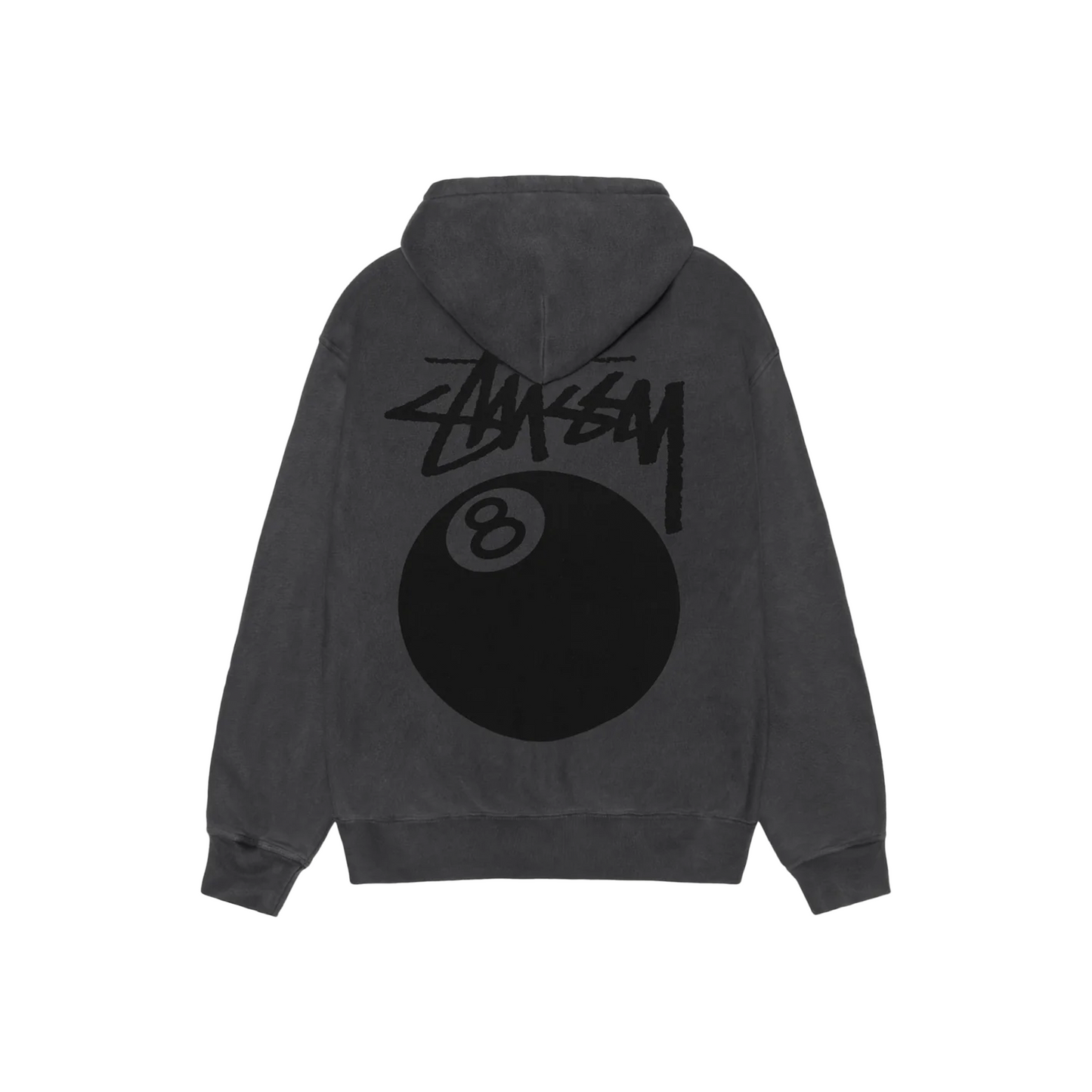 Stüssy 8 Ball Pigment Dyed Zip-Up Hoodie Black (FW24) – STEALPLUG KL