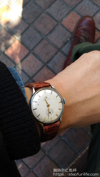 セイコー(SEIKO) Sマーク スモールセコンド 手巻き時計。クラシックな