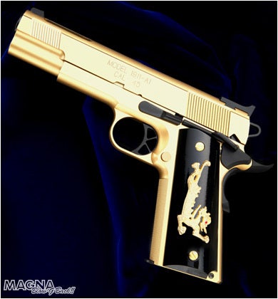 黄金のムービーガン「フェイスオフ1911 DX」明日29日より販売開始です