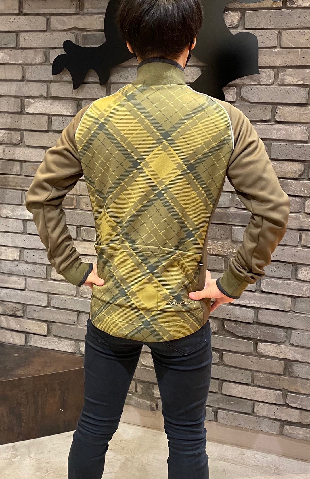 KAPELMUUR レトロジャケット size:WXL オリーブチェック KAPELMUUR