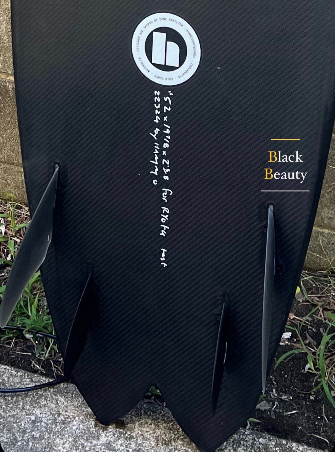 ハモのニューモデル参考サイズ＆リッター、お客様のフルカーボン初