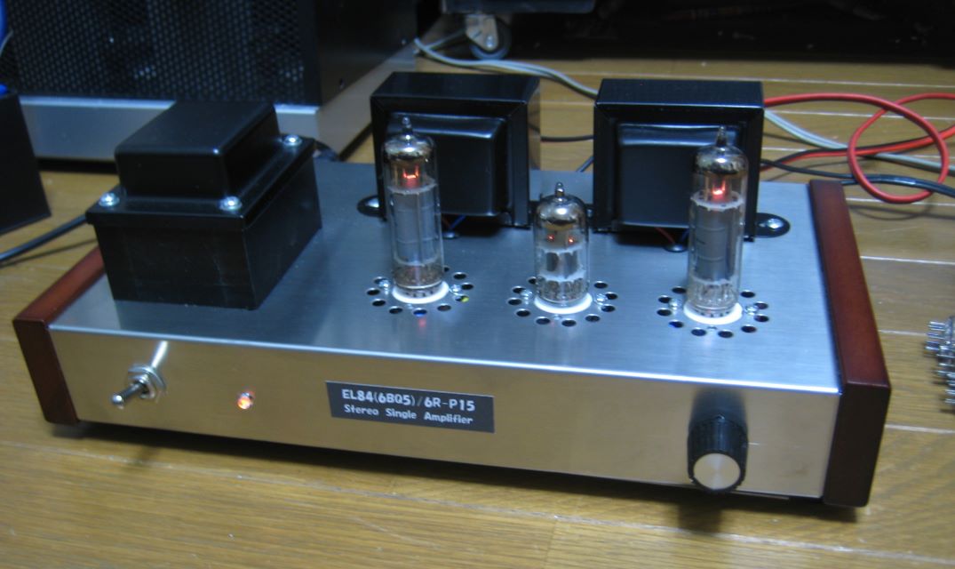 EL84(6BQ5)/6R-P15 兼用シングル・アンプの製作②/完成しました