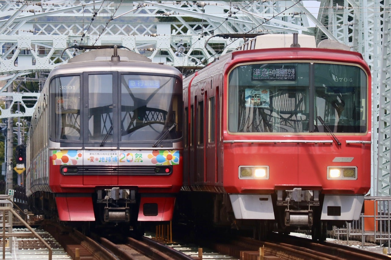 今日の一枚】名鉄 キハ8000系 デビュー60周年記念HM掲出［3301F 他