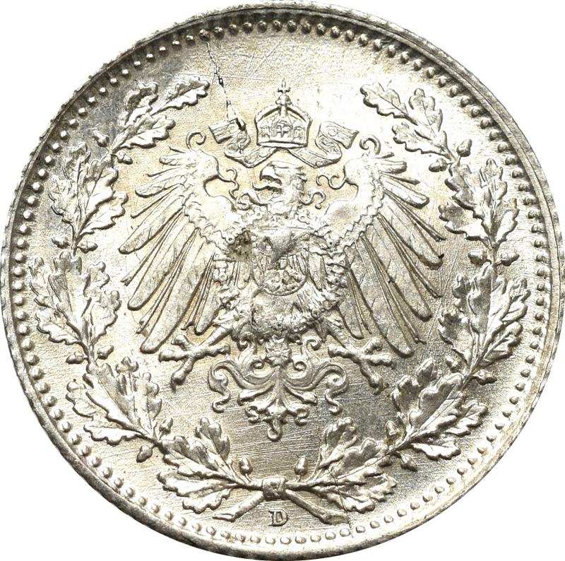 1/2 Mark 1918 D 