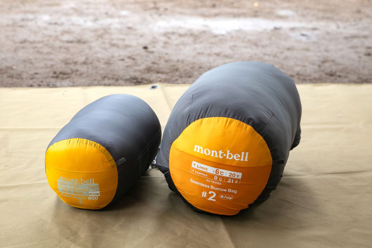 美品】mont-bell Burrow Bag #1 寝袋