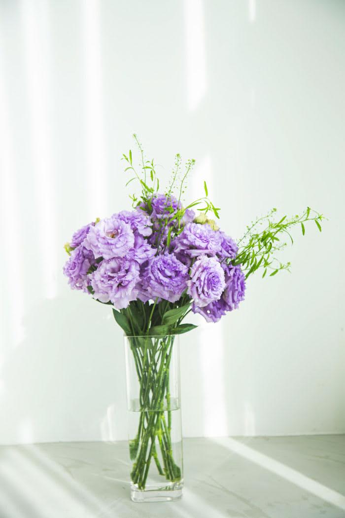 トルコキキョウ八重 大輪 紫 品種おまかせ 3本 size:80｜HanaPrime