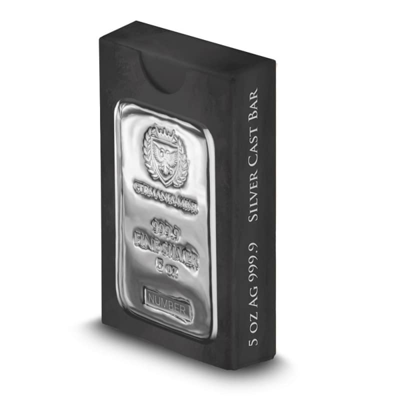5 oz Germania Mint Cast Silver Bar (New) l JM Bullion™