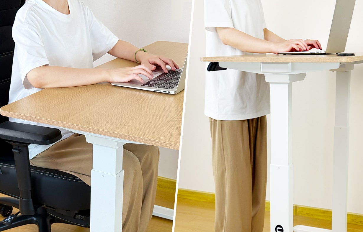 昇降デスク／新品／立ち仕事 立ち作業 勉強／キャスタ有／健康の為