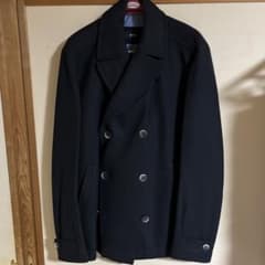 ヒューゴボス PコートHUGO BOSSウールカシミヤ56XXL紺色ネイビー
