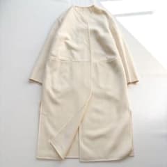 ドゥーズィエムクラス victorian リバーロングノーカラーコート 36