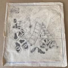 1943年unknown drawing シュールレアリズム ビンテージパリ画家 - メルカリ