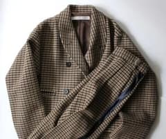 soeソーイ ガンクラブチェックロングコート&スラックス セットアップ