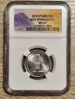 NGC MS67☆2010P アメリカ 25セント コイン ホットスプリング - メルカリ