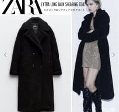 ⭐️美品⭐️完売品＊ZARA エクストラロング フェイクボアコート