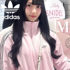 新品M⭐️adidas × Snidel ベロアトラックトップ ピンク 松本ももな