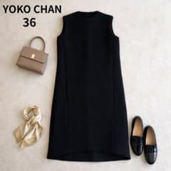 YOKO CHAN ヨーコチャン ウール100%ノースリーブワンピース36 - メルカリ