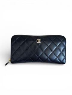 CHANEL ブラック キルティング 長財布 - メルカリ