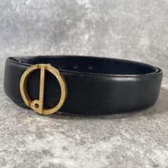 ダンヒル ベルト メンズ dロゴバックル ゴールド金具 ブラック 黒