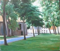 ☆処分☆芸大小磯教室主要作家,檜山健三「木立の庭」F10号,スペイン