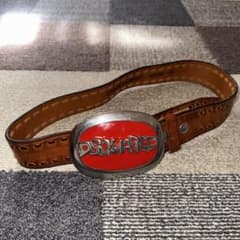 新品☆DSQUARED2 ロゴバックル メッシュレザーベルト 80 ピンク | Shop