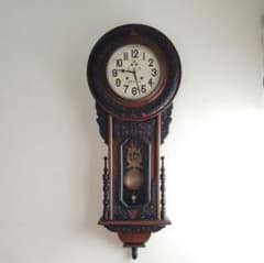 昭和レトロ 柱時計 ゼンマイ式 振り子時計 古時計 店舗什器 京都市引取