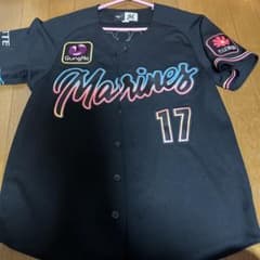 千葉ロッテマリーンズ 佐々木朗希 背番号:17 ユニフォーム 黒 ブラック