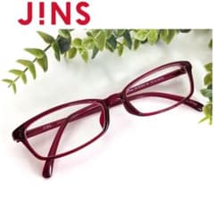 良品☆JINS ジンズ メガネ 眼鏡 レッド ボルドー 赤 Air frame - メルカリ