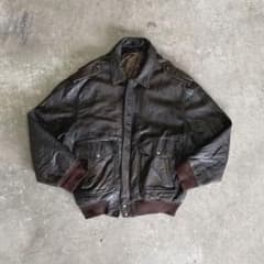 希少】90s 短丈 ヴィンテージ フライトレザージャケット G-1 A-2