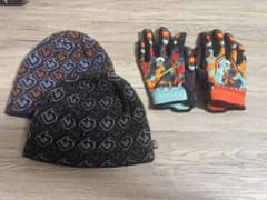 バートン BURTON グローブ スカル スノボ スキー ニット帽 3点セット