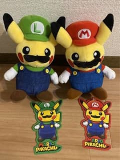 スーパーマリオ マリオピカチュウ ルイージピカチュウ ぬいぐるみ