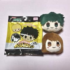 ヒロアカ ダイソー フェイスぬいぐるみキーホルダー 緑谷 麗日 - メルカリ