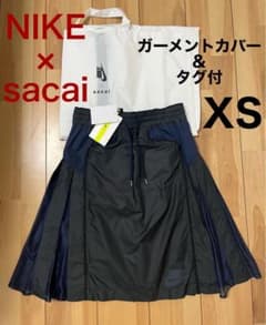 NIKE sacai コラボ プリーツ メッシュ スカート xs - メルカリ