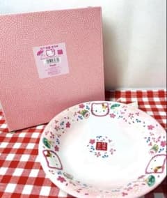 激レア ハローキティ 皿 扇柄 桜鼓 和風 和柄 サンリオ 蝶々 平成