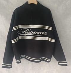 Supreme Script Stripe Half Zip Sweater - メルカリ