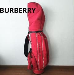 Burberry Golfバーバリーキャディバッグ赤ノバチェック美品ゴルフ