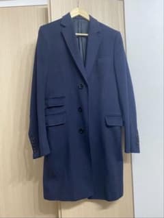 美品 GUCCI チェスターコート ロング 衿切替 アウター メンズ 【130