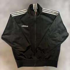 希少】adidas 80sトラックジャケット 刺繍ロゴ デサント XL 黒 - メルカリ