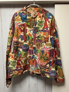 70s モンスター 総柄ジャケット ビンテージ XL ヴィンテージ 70年代
