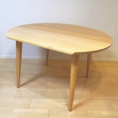 HIDA 飛騨産業 YURURI ダイニングテーブル 変形 ラウンドテーブル