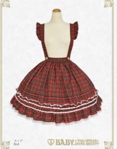 実物写真有】baby タータンチェックスカート エンジ Anniversary