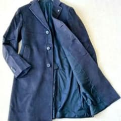 タリアトーレ カシミヤ100％ チェスターコート 46 ネイビー フランネル