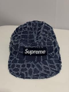 Supreme Frayed Croc Denim Camp Cap - メルカリ