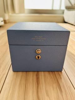 スマイソン アクセサリー ケース ジュエリー ボックス ブルー 鍵付き