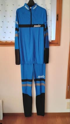 swixクロカンスキーjrレーシングツーピー青色164cm - メルカリ