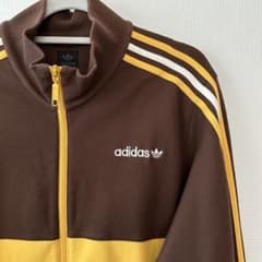 松村北斗着用】アディダスオリジナルス トラックジャケットXL 茶黄 00s