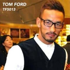 極美品 中田英寿着用モデル トムフォード メガネ TF5013 ブラック