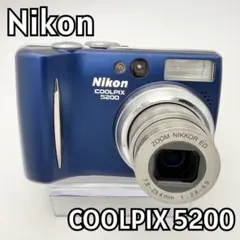 8754.ニコン クールピクス 5200 オールドコンデジ ブルー