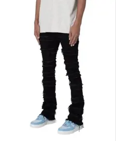 2026年最新】mnml デニムカラー：ブラック ブーツカットデニム・フレア