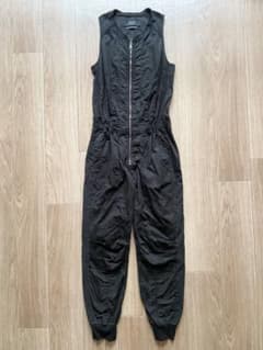 希少！90s クレージュジャンプスーツつなぎキルティングブラックL
