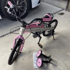 高級車】メルセデスベンツキッズ自転車16インチピンク/シルバー